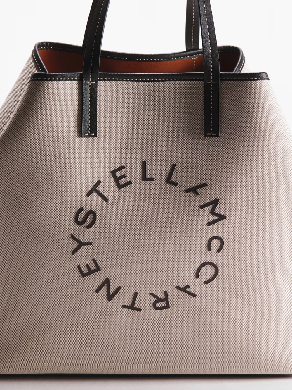 Stellah Two-Tone Canvas Tote with Black Pouch - Picture 4 of 4